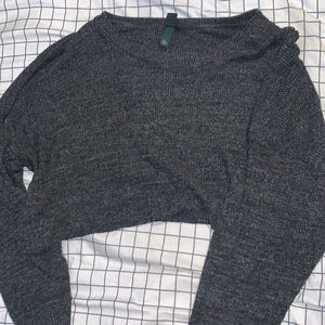 dark grey cropped sweater